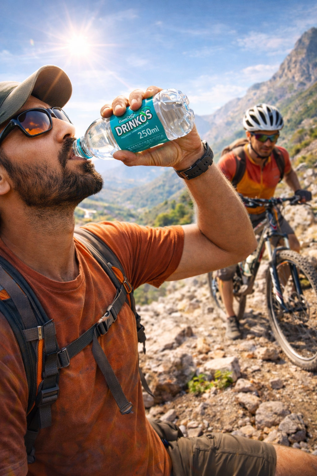 Man with Lucknawi Zeera in snowy mountains